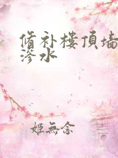 修补楼顶墙壁处渗水