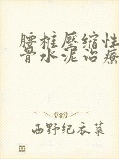 腰椎压缩性骨折骨水泥治疗风险