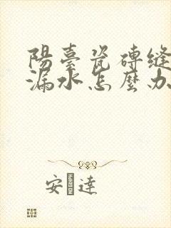 阳台瓷砖缝下雨漏水怎么办