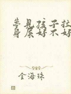 梦见孩子拉我一身屎好不好