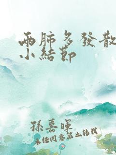 两肺多发散在微小结节