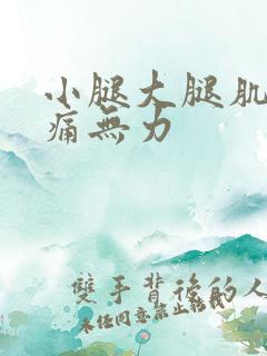 小腿大腿肌肉酸痛无力