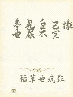 梦见自己撒尿总也尿不完