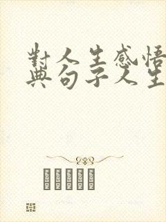 对人生感悟的经典句子人生感悟短句