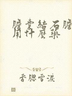 胆囊结石胆囊炎用什么药