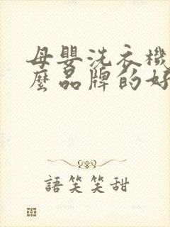 母婴洗衣机买什么品牌的好啊