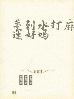 梦到水打麻将财运好吗