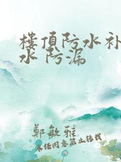 楼顶防水补漏漏水 防漏