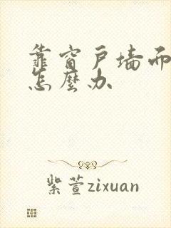 靠窗户墙面渗水怎么办