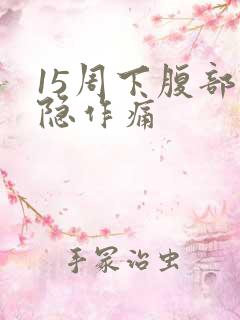 15周下腹部隐隐作痛