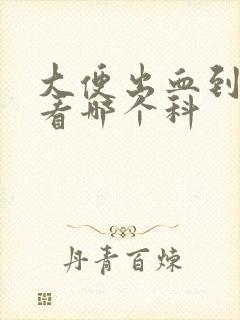 大便出血到医院看哪个科