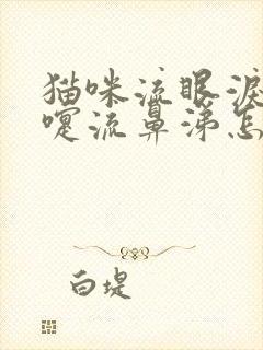 猫咪流眼泪打喷嚏流鼻涕怎么办