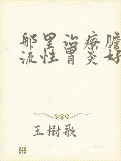 那里治疗胆汁反流性胃炎好