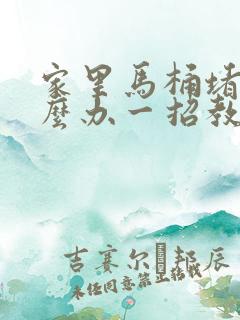 家里马桶堵了怎么办一招教你解决