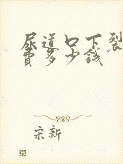 尿道口下裂手术费多少钱