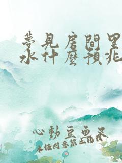 梦见房间里都是水什么预兆