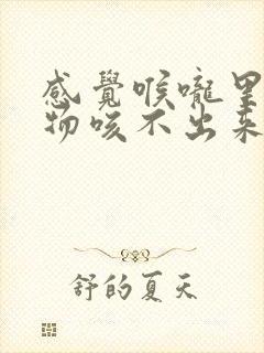 感觉喉咙里有异物咳不出来咽不下去