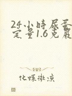 24小时尿蛋白定量1.6克严重吗