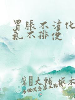 胃胀不消化不排气不排便