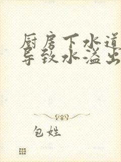 厨房下水道堵塞导致水溢出来