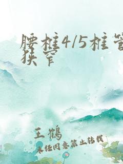 腰椎4/5椎管狭窄