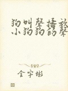 狗叫声播放吸引小狗狗的声音