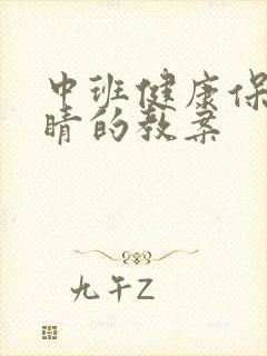 中班健康保护眼睛的教案