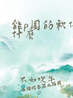 能p图的软件是什么