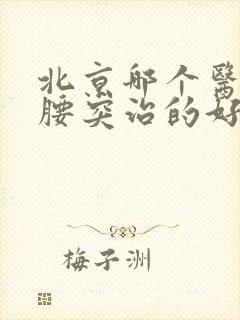 北京哪个医院治腰突治的好