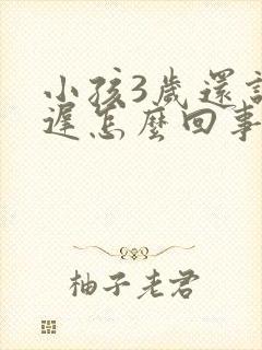 小孩3岁还说话迟怎么回事