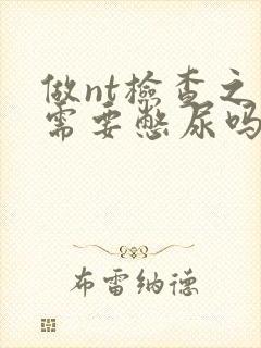 做nt检查之前需要憋尿吗