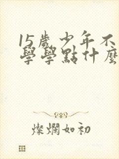 15岁少年不上学学点什么好