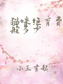 猫咪绝育费用一般多少