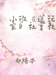 小班《送玩具回家》社会教案