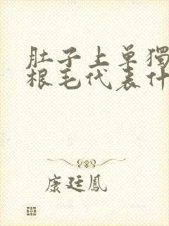 肚子上单独长一根毛代表什么