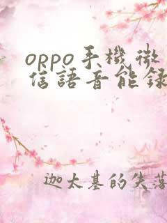 oppo手机微信语音能录音吗