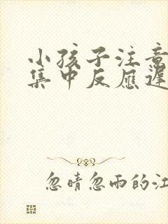 小孩子注意力不集中反应迟钝