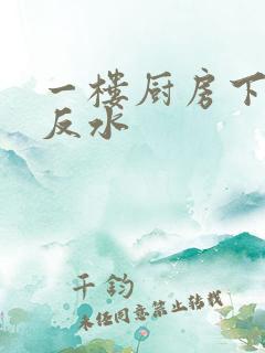 一楼厨房下水道反水