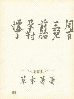 怀孕前三周吃药了对胎儿有没有影响