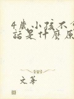 4岁小孩不会说话是什么原因