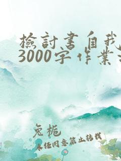 检讨书自我反省3000字作业没完成