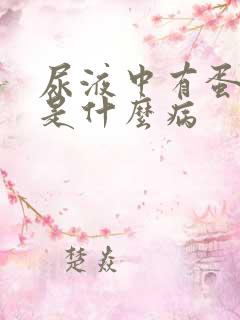 尿液中有蛋白质是什么病