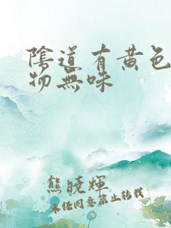 阴道有黄色分泌物无味