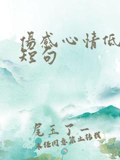 伤感心情低落的短句