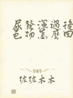 尿发浑过后有白色物怎么回事