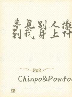 梦见别人撒尿撒到我身上什么意思