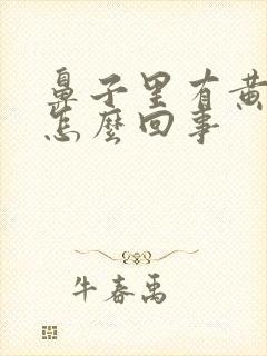 鼻子里有黄鼻涕怎么回事