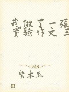 我做了一张项小实验作文 三年级