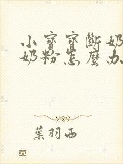 小宝宝断奶不喝奶粉怎么办