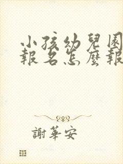 小孩幼儿园网上报名怎么报的